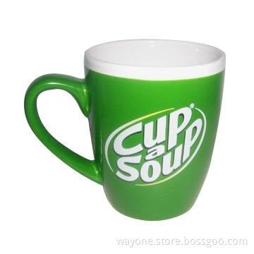 12oz Green Ceramic Mug with 12oz Volume, Suitable for Promotional Purposes